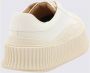 Jil Sander Witte Sneakers Regular Fit Geschikt voor alle temperaturen 100% leer White - Thumbnail 3