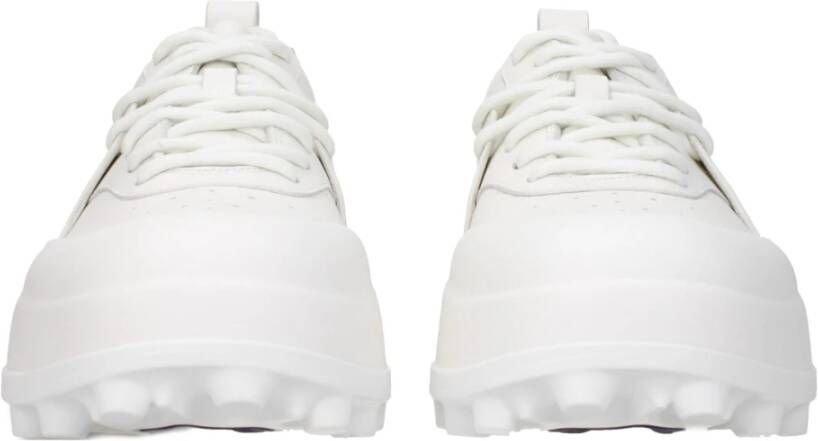 Jil Sander Witte Leren Sneakers Sporty Glam