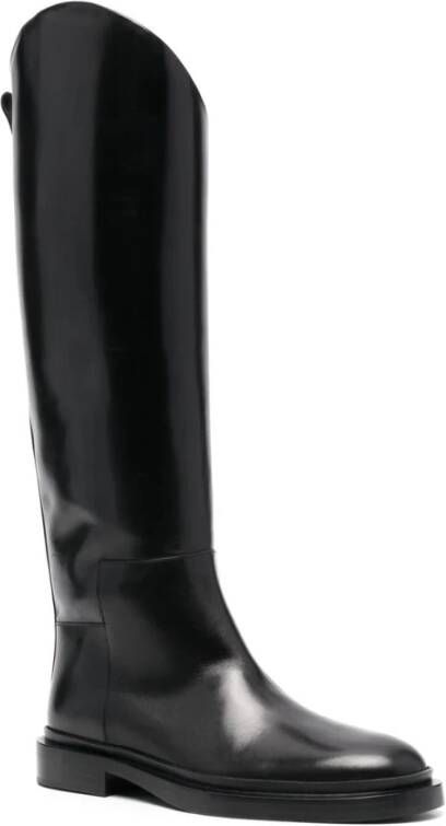 Jil Sander Zwarte elegante hoge laarzen voor vrouwen Black Dames