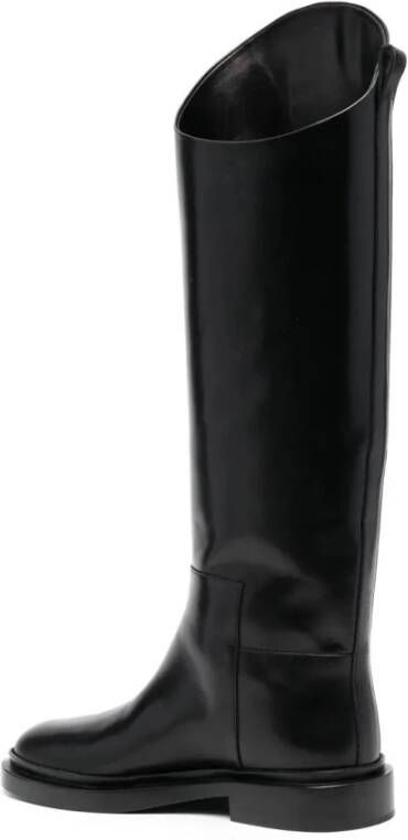 Jil Sander Zwarte elegante hoge laarzen voor vrouwen Black Dames