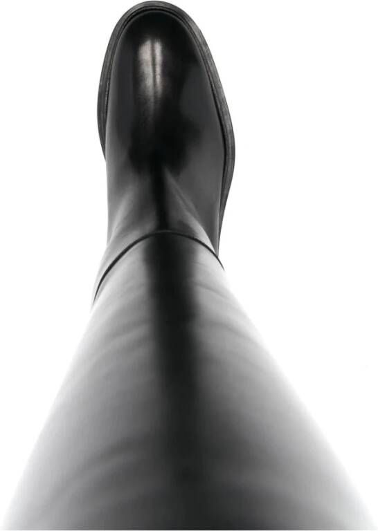 Jil Sander Zwarte elegante hoge laarzen voor vrouwen Black Dames