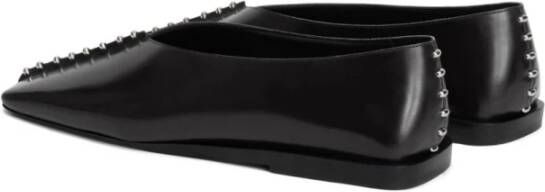Jil Sander Zwarte Leren Ballerina's Elegante Schoenen
