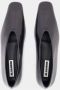 Jil Sander Zwarte Leren Ballerinas Slip-On Ronde Neus Black Dames - Thumbnail 4