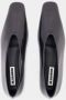 Jil Sander Zwarte Leren Ballerina's Slip-On Ronde Neus Black Dames - Thumbnail 4