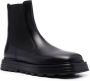 Jil Sander Zwarte Leren Chelsea Laarzen Black Heren - Thumbnail 3