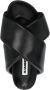 Jil Sander Zwarte leren kruisband sandalen Black Dames - Thumbnail 2