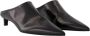Jil Sander Zwarte leren puntige neus instap sandalen - Thumbnail 2