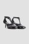 Jil Sander Zwarte Leren Ronde Neus Pumps Black Dames - Thumbnail 2