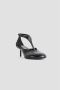 Jil Sander Zwarte Leren Ronde Neus Pumps Black Dames - Thumbnail 3