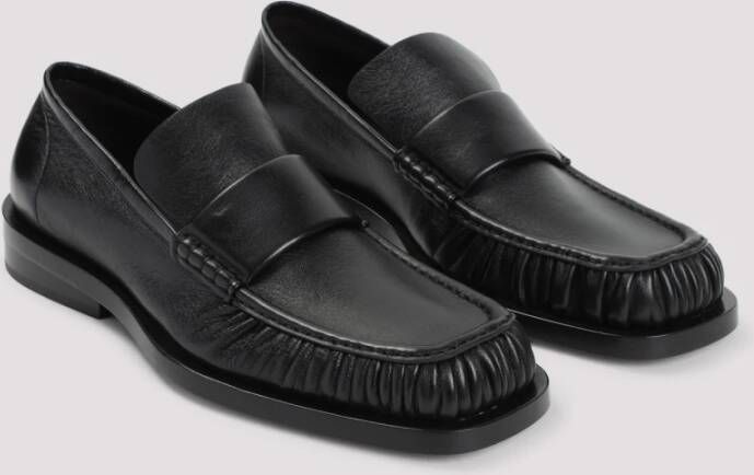 Jil Sander Zwarte Loafer Schoenen Luxe Leer