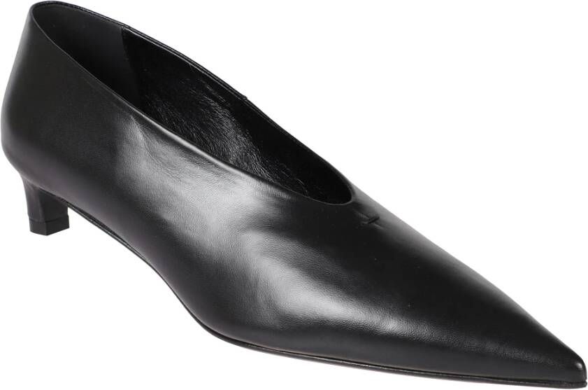 Jil Sander Zwarte platte schoenen Elegante stijl