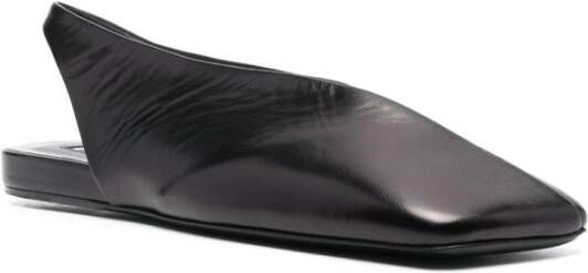 Jil Sander Zwarte ballerina schoenen voor vrouwen Black Dames