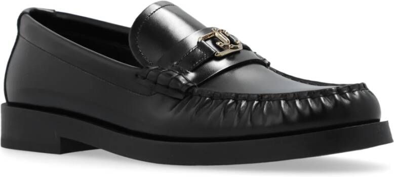 Jimmy Choo Addie leren loafers Black Dames