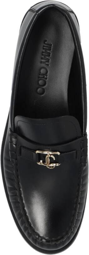 Jimmy Choo Addie leren loafers Black Dames