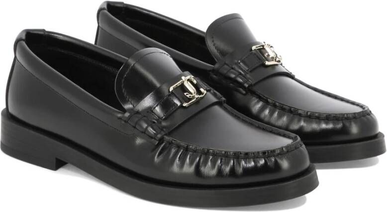 Jimmy Choo Addie Leren Loafers Black Dames