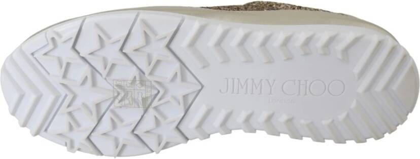 Jimmy Choo Antiek Gouden Leren Sneakers Yellow Dames