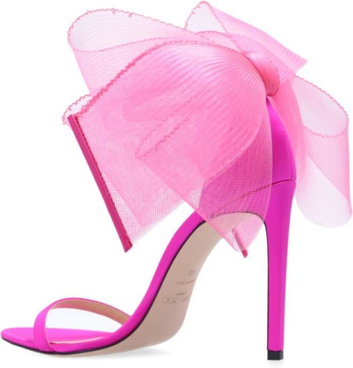 Jimmy Choo 100 mm Aveline asymmetrische sandalen Roze - Foto 5
