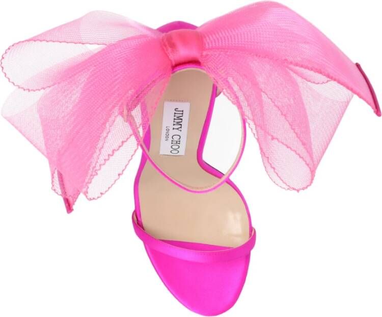 Jimmy Choo 100 mm Aveline asymmetrische sandalen Roze - Foto 6