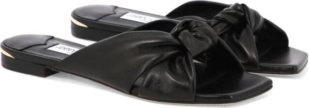 Jimmy Choo Avenue Leren Sandalen Black Dames