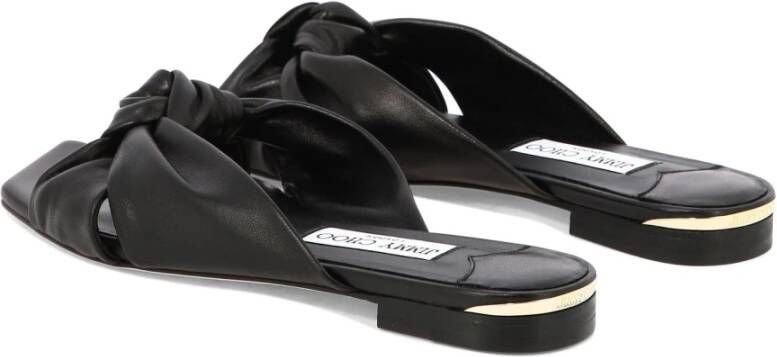 Jimmy Choo Avenue Leren Sandalen Black Dames