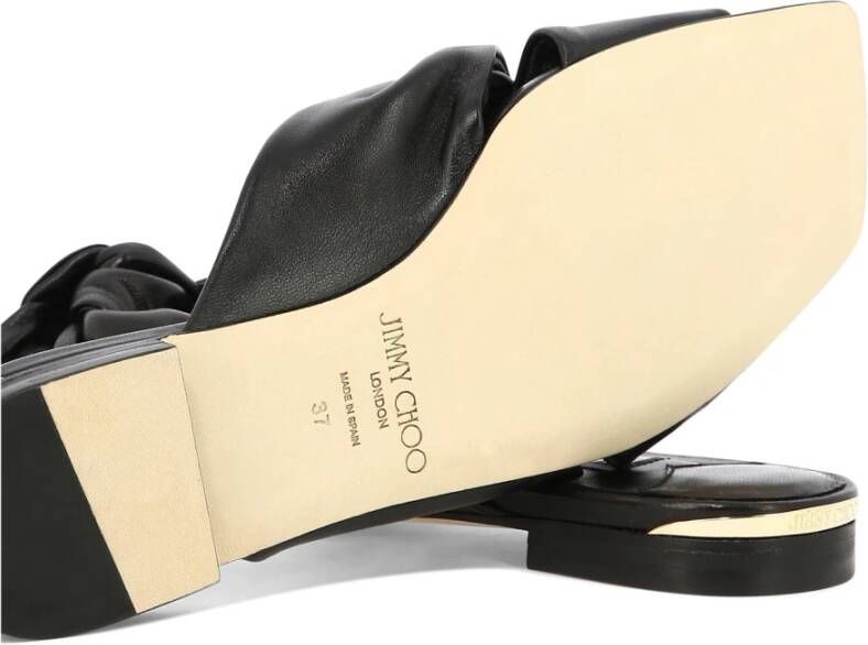 Jimmy Choo Avenue Leren Sandalen Black Dames