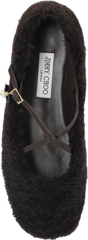 Jimmy Choo Ballerina's van bont Eleri