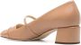 Jimmy Choo Beige Leren Vierkante Neus Hakken Beige Dames - Thumbnail 4