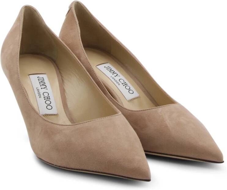 Jimmy Choo Beige Love Pumps met Stiletto Hak Pink Dames