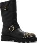 Jimmy Choo Biker II studs enkellaarzen Zwart Dames - Thumbnail 4