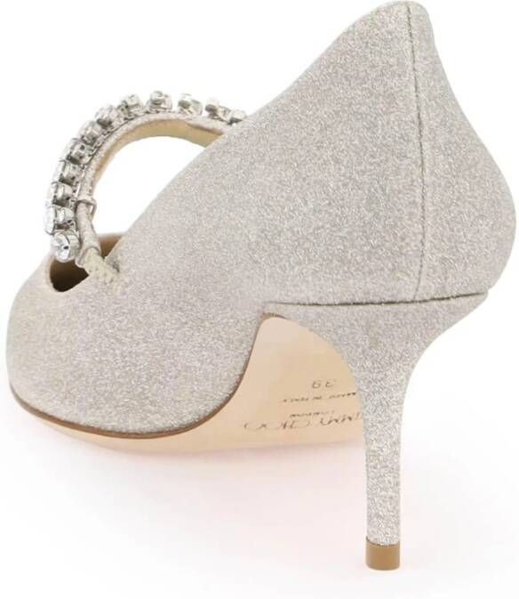 Jimmy Choo Bing Pumps met Glitter en Kristallen Gray Dames