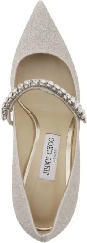 Jimmy Choo Bing Pumps met Glitter en Kristallen Gray Dames