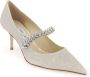 Jimmy Choo Bing Pumps met Glitter en Kristallen Gray Dames - Thumbnail 4