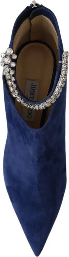 Jimmy Choo Blauwe Kristalband Haklaarzen Blue Dames