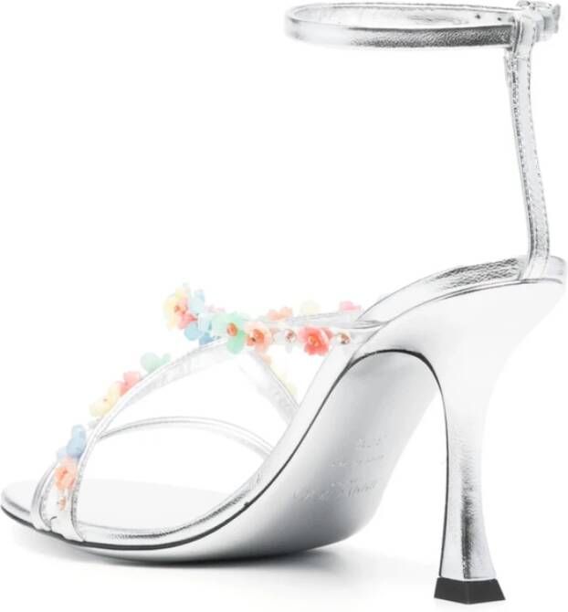 Jimmy Choo Bloemen Hoge Hak Sandalen