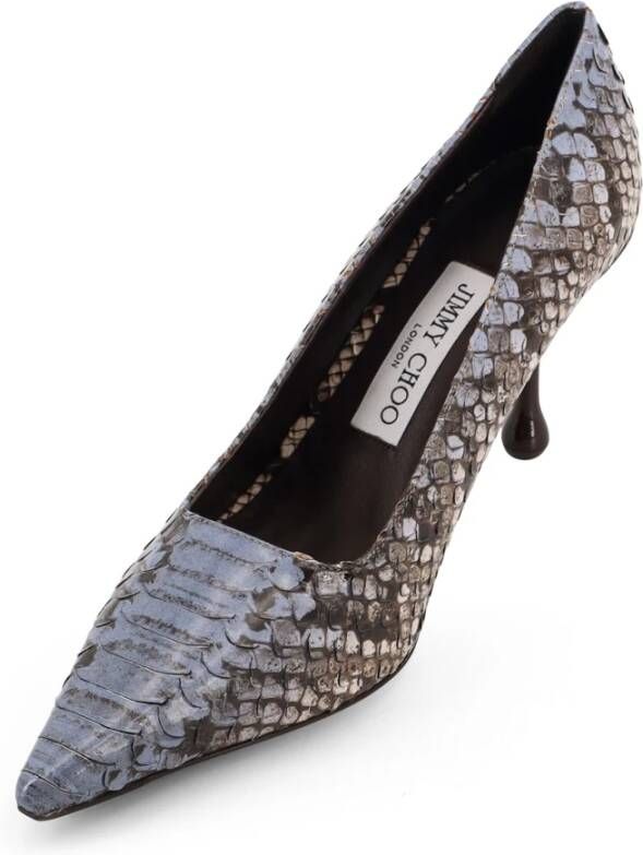 Jimmy Choo Bruin Leren Puntige Neus Hakken