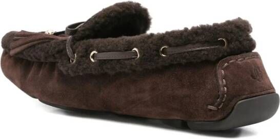 Jimmy Choo Bruin Suède Kwast Detail Schoenen