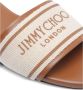 Jimmy Choo Bruine Leren Sandalen met Logoprint - Thumbnail 2