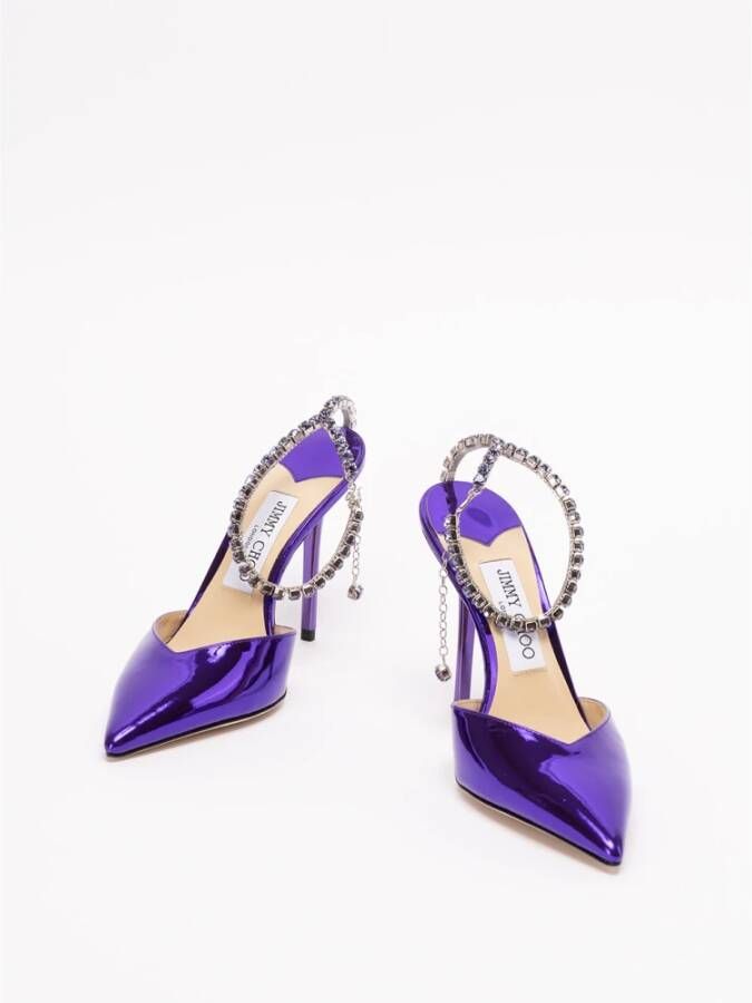 Jimmy Choo Cassis Saeda 100 Hoge Hakken Paars Dames