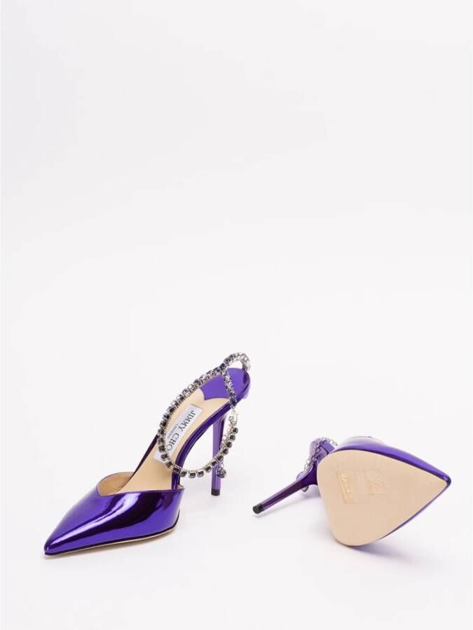 Jimmy Choo Cassis Saeda 100 Hoge Hakken Paars Dames