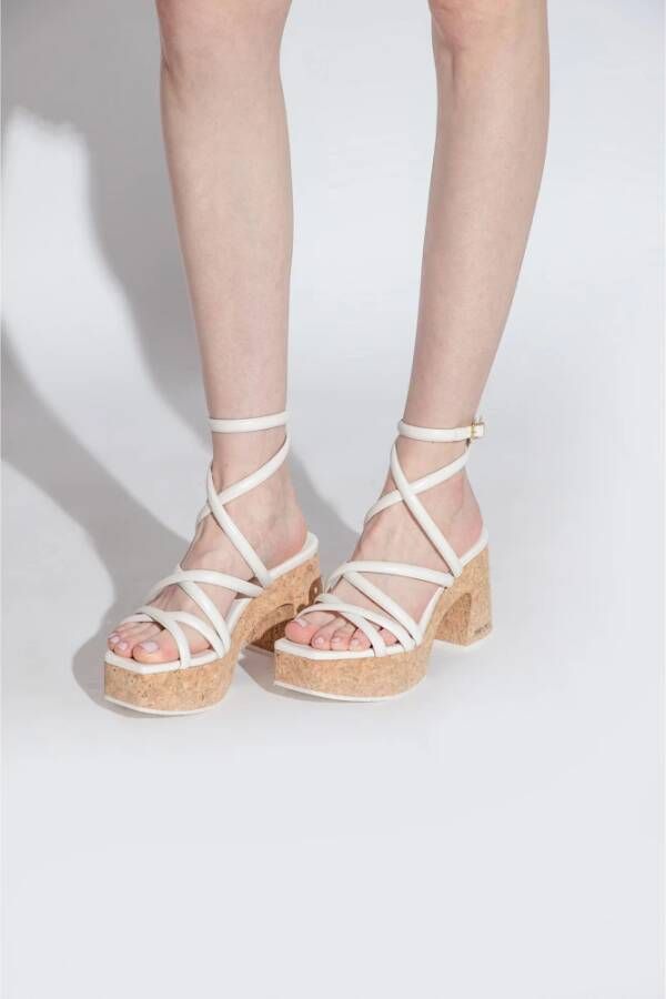 Jimmy Choo Cecelia sandalen met sleehak Wit - Foto 2