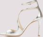 Jimmy Choo Elegante Leren Sandalen met Gevormde Bandjes Beige Dames - Thumbnail 11