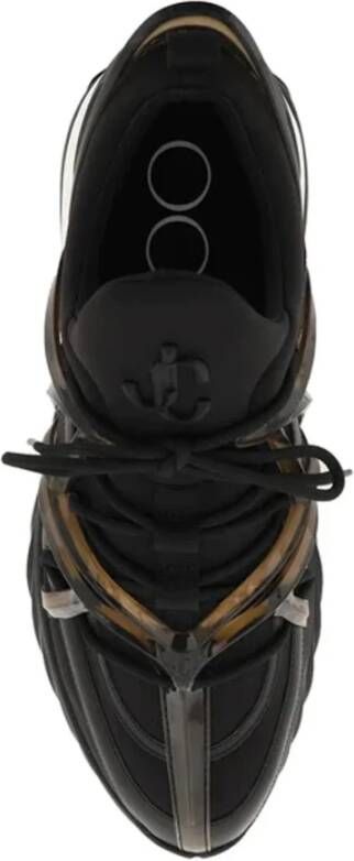 Jimmy Choo Cosmos Sneakers met Leren Detail Black Heren