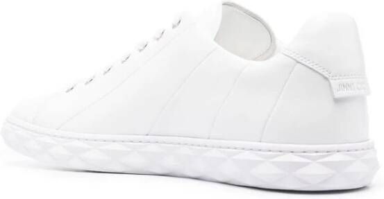 Jimmy Choo Diamant Licht Wit Leren Sneakers White Heren