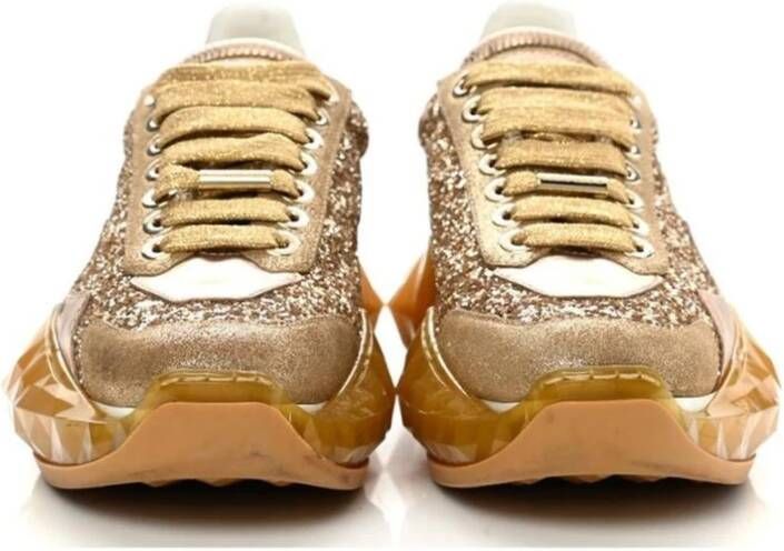 Jimmy Choo Diamanten Glitter Leren Sneakers