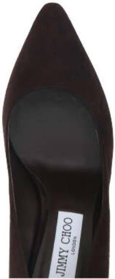 Jimmy Choo Bruine Suède Pumps met Spitse Hak Brown Dames
