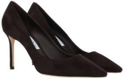 Jimmy Choo Bruine Suède Pumps met Spitse Hak Brown Dames