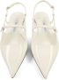 Jimmy Choo Ecru Leren Ballerina`s met Gesp - Thumbnail 2