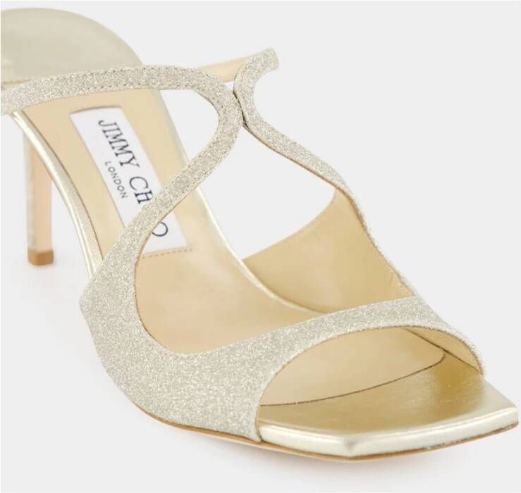 Jimmy Choo Elegante Glitter Anise Sandalen