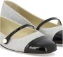 Jimmy Choo Elegante Zwarte Zilveren Ballerina Flats White Dames - Thumbnail 4