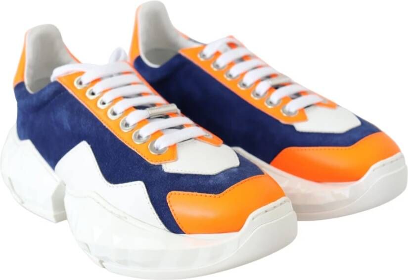 Jimmy Choo Elektrische Elegantie Lederen Mix Sneakers Multicolor Dames